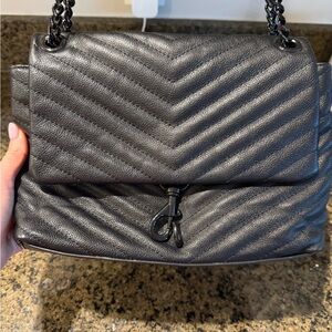 Rebecca Minkoff Black Chevron Shoulder Bag